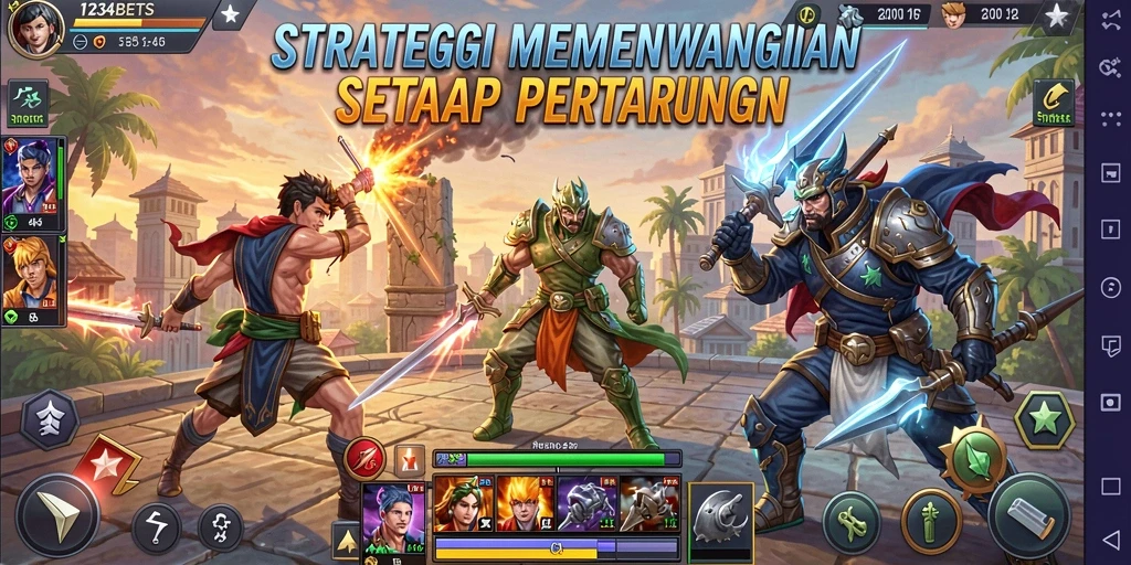 Tampilan utama gameplay 1234BETS yang penuh strategi.