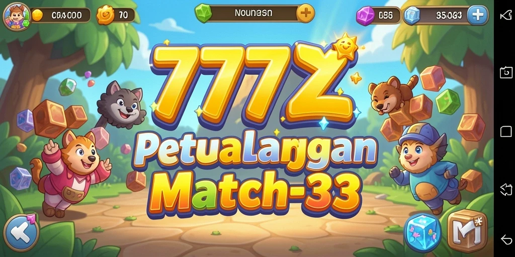 Tampilan gameplay seru <strong>777ZX</strong> dalam perjalanan Match-3.