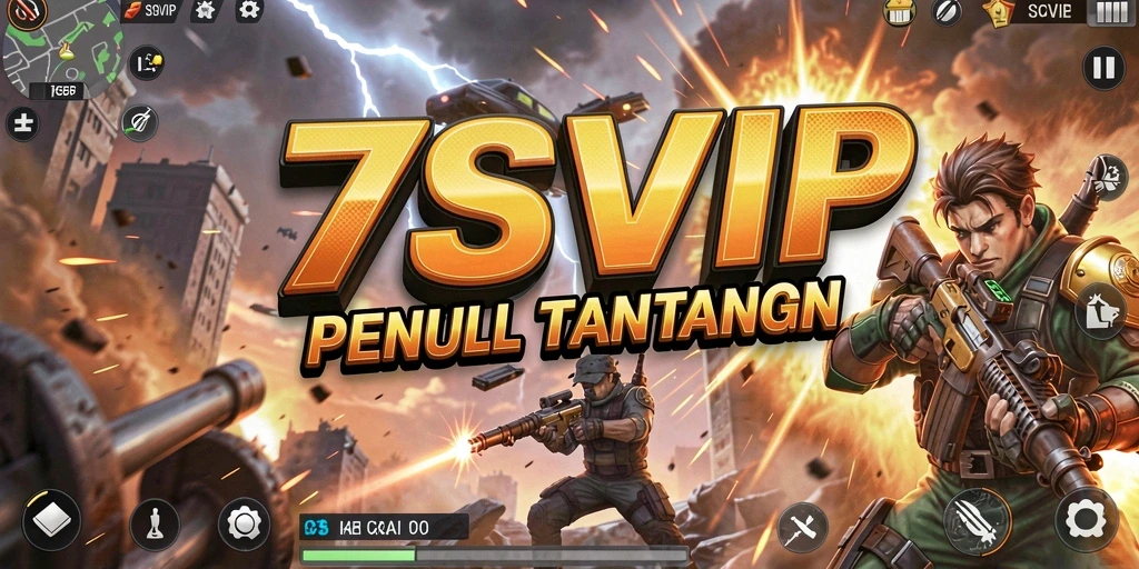Tampilan aksi intens dari gameplay 7SVIP