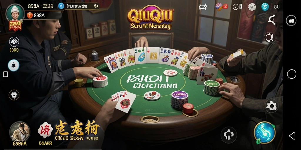 Gameplay seru QiuQiu di 898A dengan teman-teman.