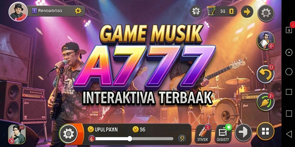 Tampilan screenshot A7777 menampilkan gameplay musik yang menarik.
