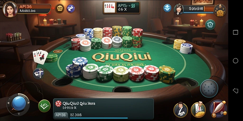 Screenshot gameplay QiuQiu yang seru dan kompetitif di API36.