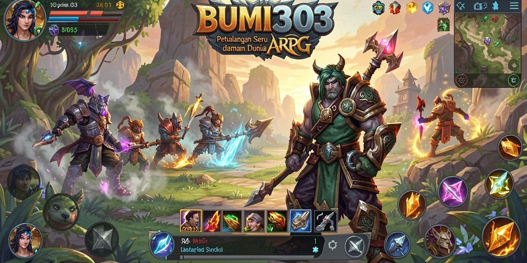 Tampilan gameplay BUMI303 yang menarik dan dinamis.