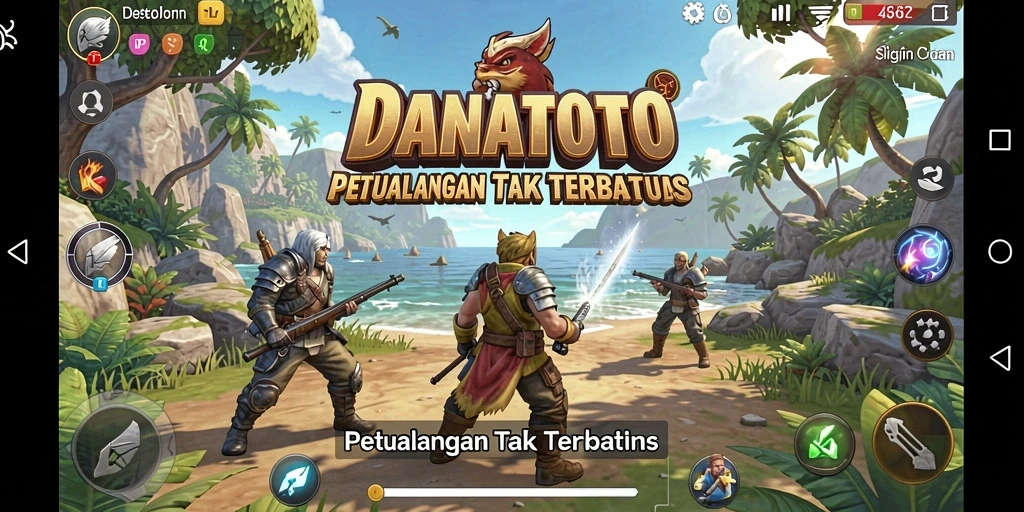 Tampilan gambar utama <strong>DANATOTO</strong> menampilkan eksplorasi luar biasa dalam dunia terbuka.