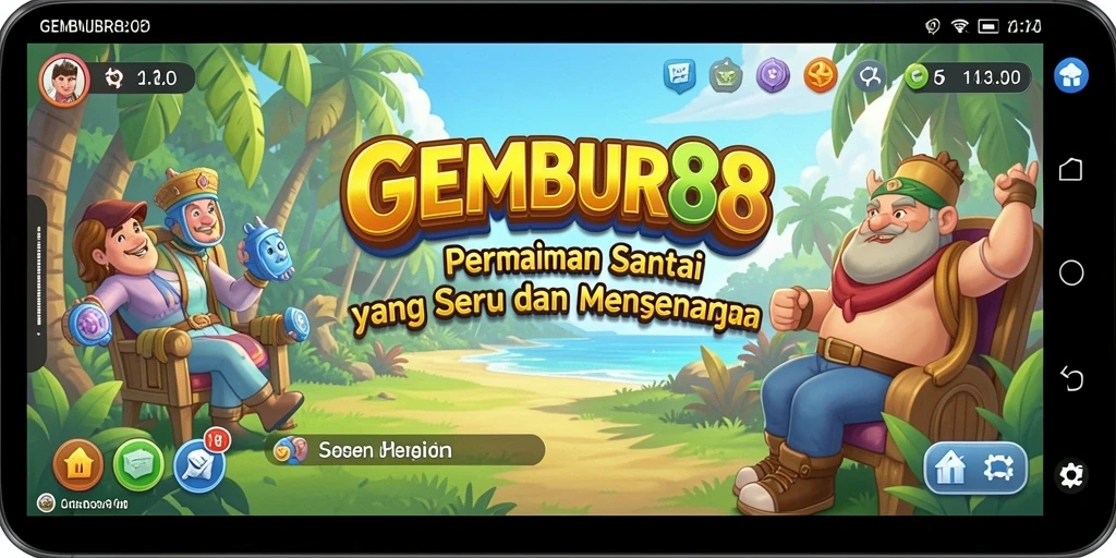 Tampilan gameplay casual di GEMBUR88 yang penuh warna dan menarik.