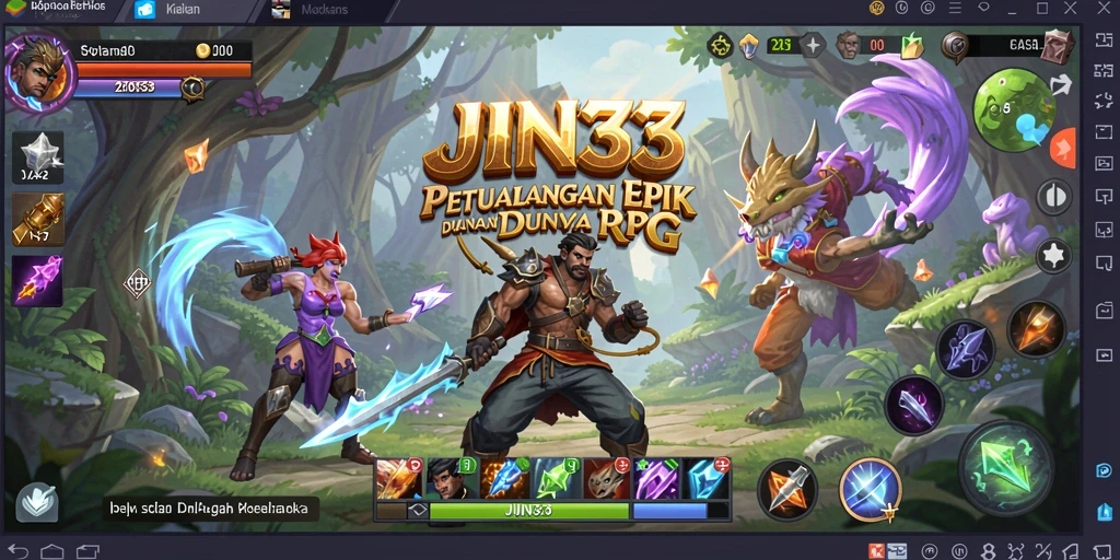Tampilan gameplay RPG yang memukau dan mendebarkan.