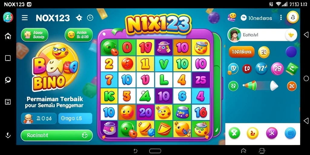 Tampilan menarik dan seru dalam permainan Bingo di NOX123.