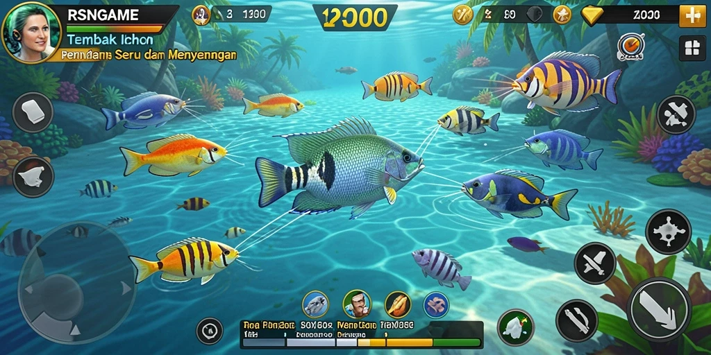 Tangkapan layar gameplay RSNGAME menampilkan suasana laut yang memukau.