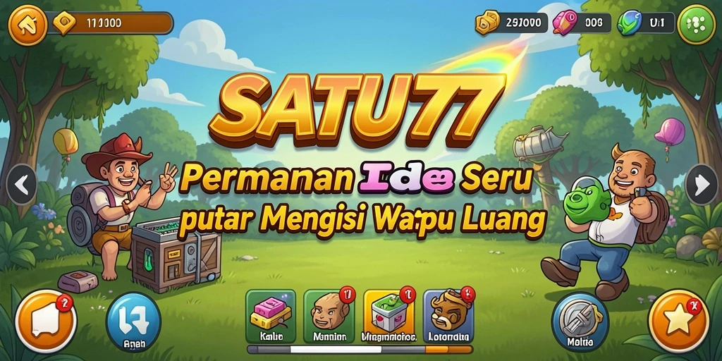 Tampilan visual SATU77 yang menarik saat gameplay Idle.