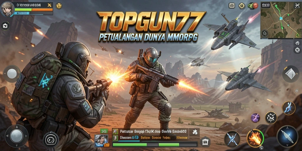 Gameplay epik TOPGUN77 dengan pertempuran seru dan grafik menawan.
