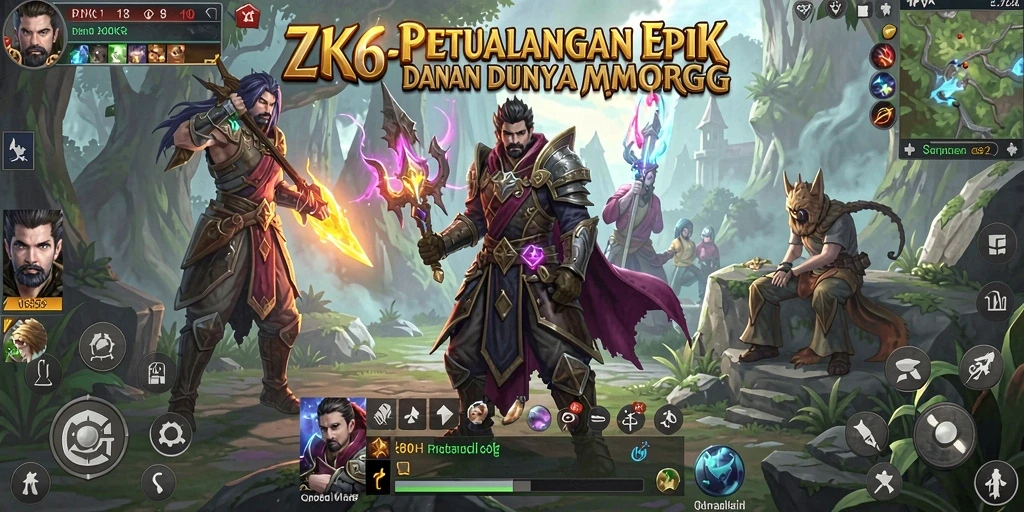 Gameplay ZK6 menunjukkan pertempuran epik di dunia MMORPG.